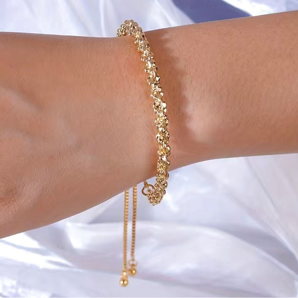 Vintage Jewelry - SOLD Vintage Style Knotted Bracelet - 14K Gold Plated